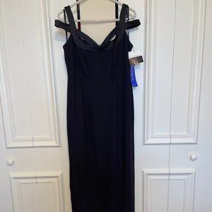 NWT Liz Claiborne Black Evening Gown Satin Details